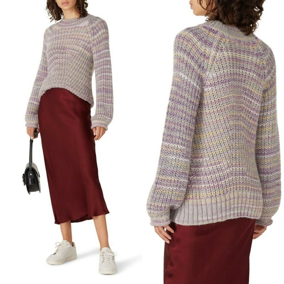 NWT NICHOLAS Maliya marled alpaca-blend sweater Medium - Picture 3 of 15